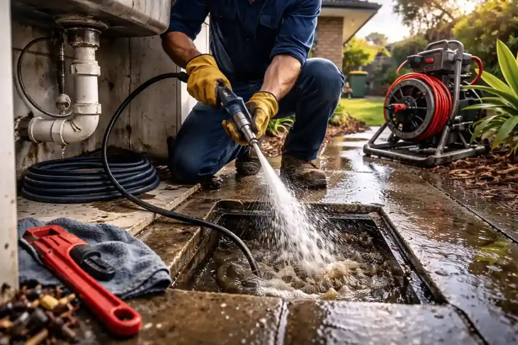 blocked pipe plumber