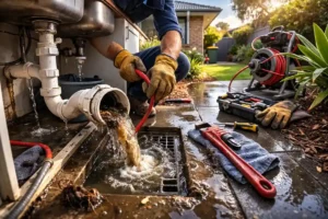 blocked pipe plumber